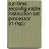 Run-Time Reconfigurable Instruction Set Processor (Rt-Risp)