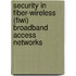 Security in Fiber-Wireless (FiWi) Broadband Access Networks