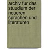 Archiv Fur Das Stuudium Der Neueren Sprachen Und Literaturen door Herric Ludwic