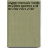 Clymer Manuals Honda Trx250ex Sportrax and Trx250x 2001-2012 door Clymer Staff