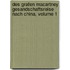 Des Grafen Macartney Gesandschaftsreise Nach China, Volume 1