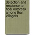 Detection And Response To Hpai Outbreak Among Thai Villagers