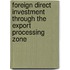 Foreign Direct Investment Through The Export Processing Zone