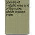 Genesis of Metallic Ores and of the Rocks Which Enclose Them