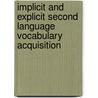Implicit and Explicit Second Language Vocabulary Acquisition door Hassan Souleyman