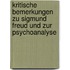 Kritische Bemerkungen Zu Sigmund Freud Und Zur Psychoanalyse