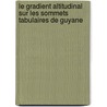Le gradient altitudinal sur les sommets tabulaires de Guyane by Cesar Delnatte
