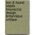 Lost & Found: Objets Trouva(c)S: Design Britannique Critique