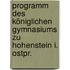 Programm des königlichen Gymnasiums zu Hohenstein I. Ostpr.