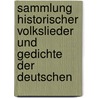 Sammlung historischer Volkslieder und Gedichte der Deutschen door Wolff