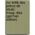 Zur Kritik Des Petrus De Ebulo: Inaug.-Diss (German Edition)