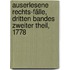 Auserlesene Rechts-Fälle, Dritten Bandes Zweiter Theil, 1778