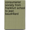 Consumerist Society from Frankfurt School to Jean Baudrillard door Boryana Angelova -Igova