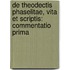De Theodectis Phaselitae, vita et scriptis: Commentatio prima