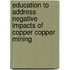 Education to Address negative impacts of Copper Copper Mining