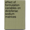 Effect of formulation variables on diclofenac sodium matrices by Lakshmi Prasanna Jakka