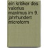 Ein Kritiker des Valerius Maximus im 9. Jahrhundert microform