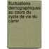 Fluctuations Démographiques Au Cours Du Cycle De Vie Du Camv