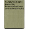 Handlungstheorie zwischen Kommunitarismus und Rational Choice door Klaus Dieter Lambert