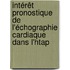 Intérêt Pronostique De L'échographie Cardiaque Dans L'htap