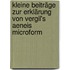 Kleine Beiträge zur Erklärung von Vergil's Aeneis microform