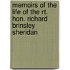 Memoirs of the Life of the Rt. Hon. Richard Brinsley Sheridan door Thomas Moore