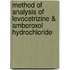 Method of Analysis of Levocetrizine & Amboroxol Hydrochloride