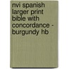 Nvi Spanish Larger Print Bible With Concordance - Burgundy Hb door Biblica