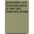 Preparation And Characterization Of New Hplc Stationary Phase