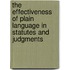 The Effectiveness of Plain Language in Statutes and Judgments