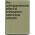 The antihypertensive effect of Orthosiphon stamineus extracts