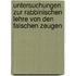 Untersuchungen zur rabbinischen Lehre von den falschen Zeugen