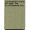 Zur litteraturgeschichte der staats- und sozialwissenschaften door Schmoller