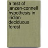 A Test of Janzen-Connell Hypothesis in Indian Deciduous Forest door Nandita Niyogi