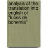 Analysis of the translation into English of "Luces de Bohemia" door Mayte López Bragado
