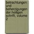Betrachtungen Und Beherzigungen Der Heiligen Schrift, Volume 2