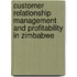 Customer Relationship Management and Profitability in Zimbabwe