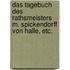 Das Tagebuch des Rathsmeisters M. Spickendorff von Halle, etc.
