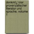 Denkmï¿½Ler Provenzalischer Literatur Und Sprache, Volume 1