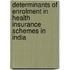 Determinants of Enrolment in Health Insurance Schemes in India