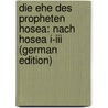 Die Ehe Des Propheten Hosea: Nach Hosea I-Iii (German Edition) door H. Kurtz J.