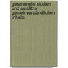 Gesammelte Studien und Aufsätze gemeinverständlichen Inhalts door Hartmann/