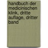 Handbuch der Medicinischen Klink, dritte Auflage, dritter Band door Carl Canstatt
