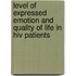 Level Of Expressed Emotion And Quality Of Life In Hiv Patients