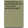 Materialismus vs. Postmaterialismus - ein neues Wertecleavage? door Andreas Schmidt