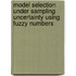 Model Selection Under Sampling Uncertainty Using Fuzzy Numbers