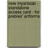New Myartslab - Standalone Access Card - For Prebles' Artforms