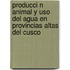Producci N Animal Y Uso Del Agua En Provincias Altas Del Cusco