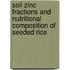 Soil Zinc Fractions and Nutritional Composition of Seeded Rice