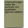 Untersuchungen Ueber Die Summen Von Quadraten (German Edition) by Lipschitz Rudolf